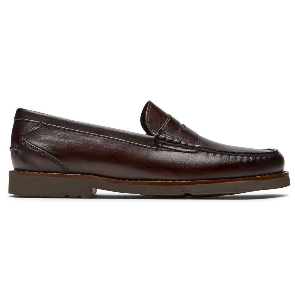 Rockport Loafers For Mens Dark Brown - Modern Prep Penny - RX7932581